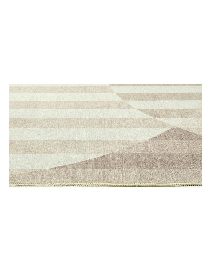 Icarus Abstract Circle Indoor Outdoor Rug in Sand/Warm Taupe image 3