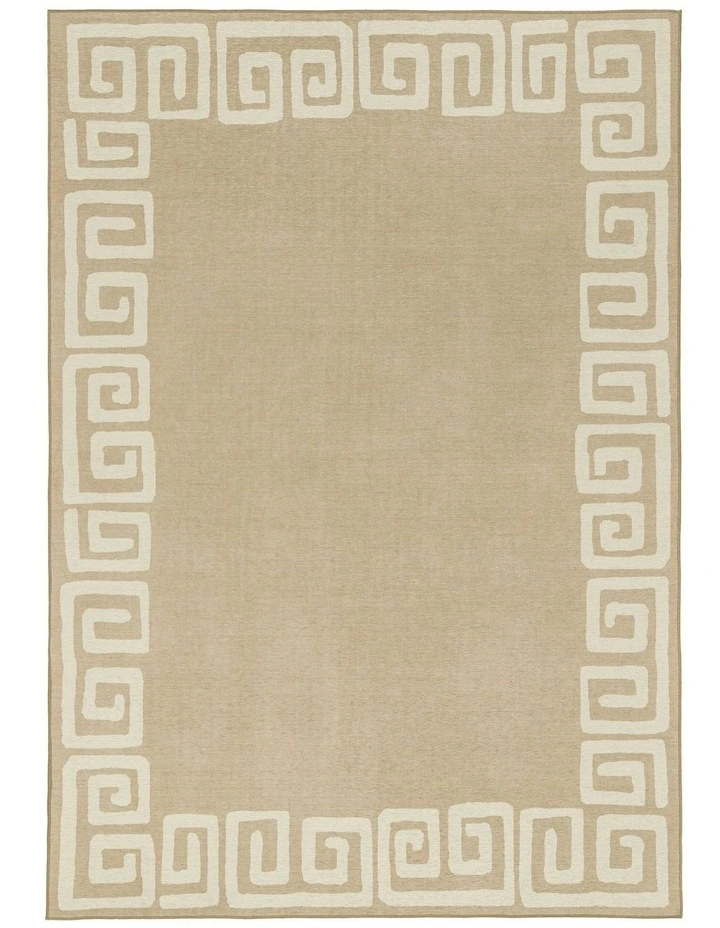 Ione Geometric Indoor Outdoor Rug in Sandy Beige/Light Oat image 1