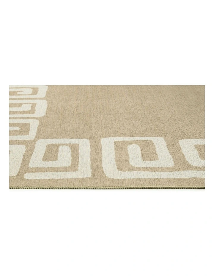 Ione Geometric Indoor Outdoor Rug in Sandy Beige/Light Oat image 3