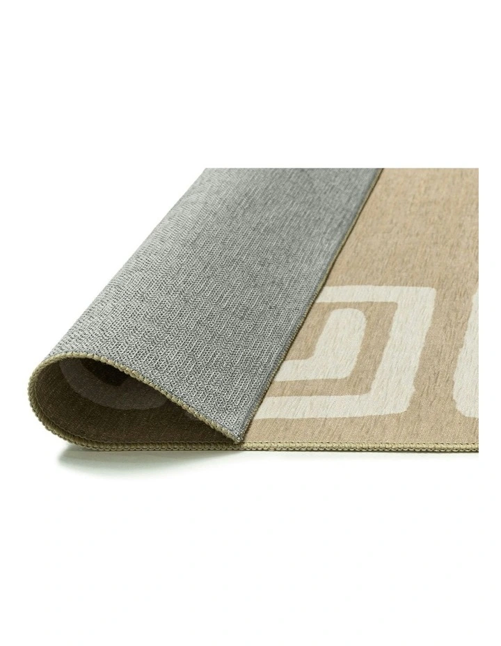 Ione Geometric Indoor Outdoor Rug in Sandy Beige/Light Oat image 4