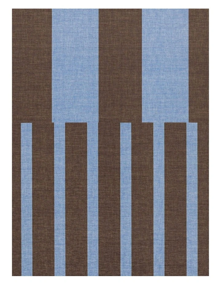 Luz Striped Indoor Outdoor Rug in Deep Cocoa/Vivid Blue image 5
