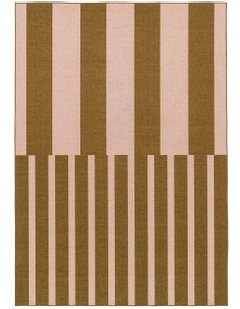 Zahra Striped Indoor Outdoor Rug in Taupe/Mocha