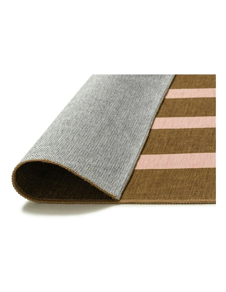Zahra Striped Indoor Outdoor Rug in Taupe/Mocha image 4