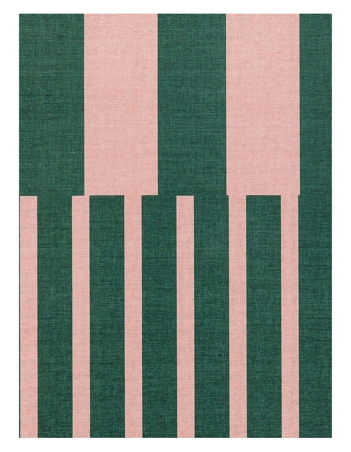 Marilyn Striped Indoor Outdoor Rug in Deep Forest Green/Blush Pink image 5