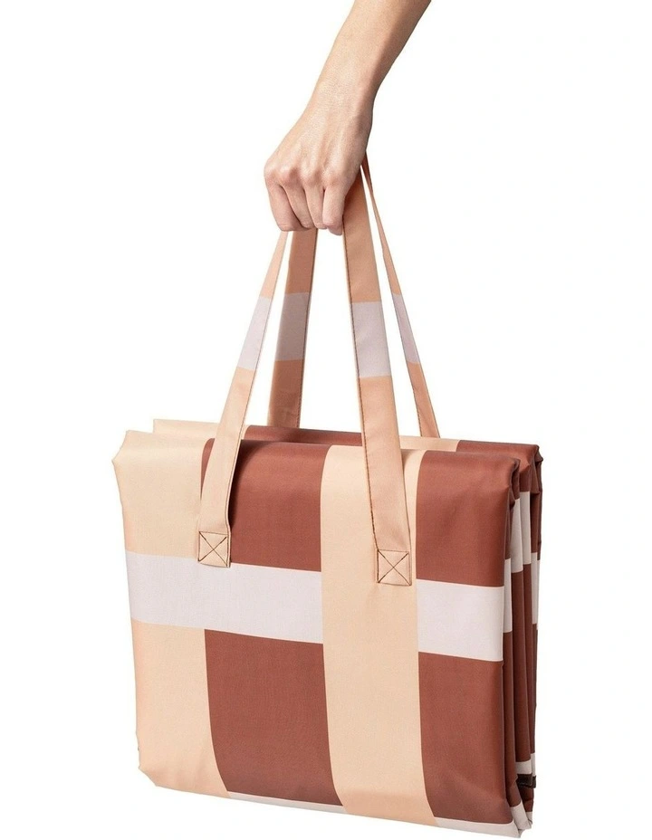 Brisa Beach Mat in Tan Milk and Umber image 3