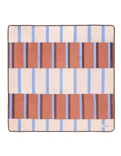 Solari Terracotta Beach Mat in Cream/Sky Blue