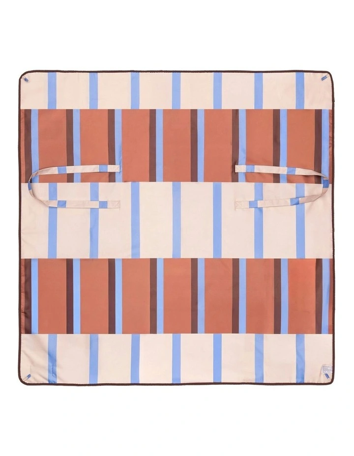 Solari Terracotta Beach Mat in Cream/Sky Blue image 2