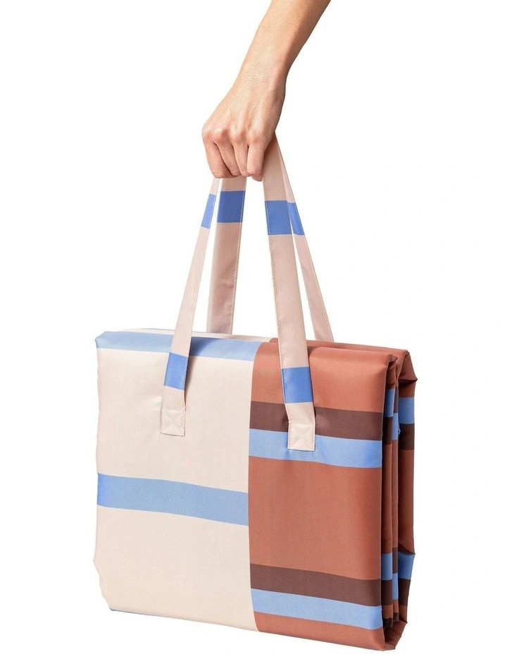 Solari Terracotta Beach Mat in Cream/Sky Blue image 3