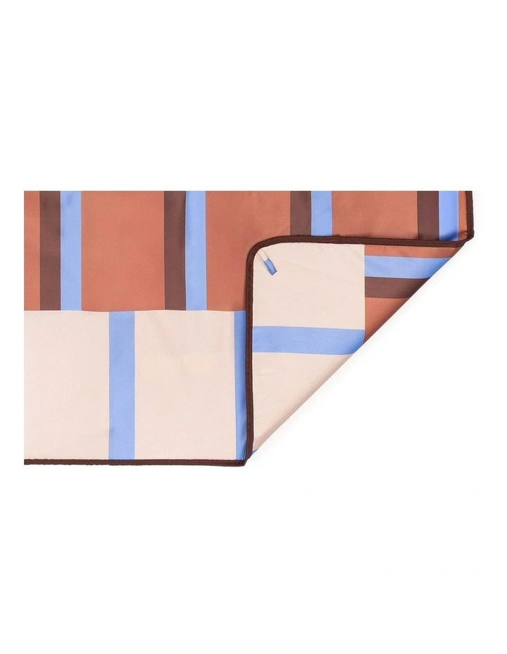 Solari Terracotta Beach Mat in Cream/Sky Blue image 4
