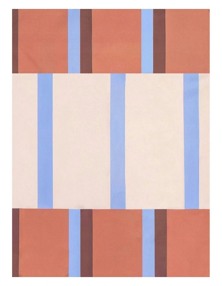 Solari Terracotta Beach Mat in Cream/Sky Blue image 5