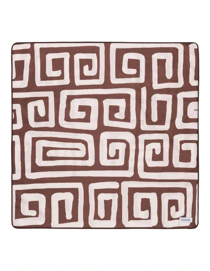 Cairo Beach Mat in Cream and Cocoa image 1