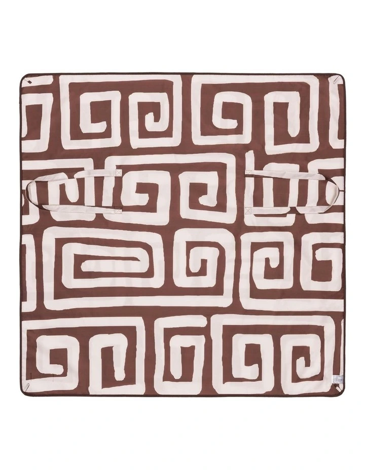 Cairo Beach Mat in Cream and Cocoa image 2