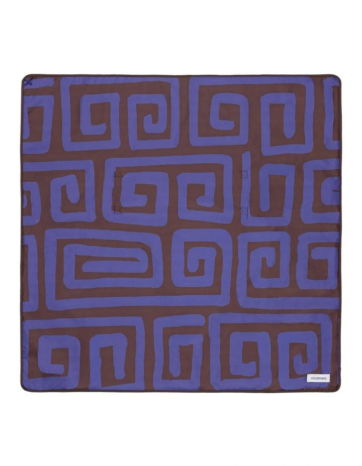 Mylo Beach Mat in Indigo and Chocolate image 1
