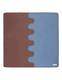 Luva Beach Mat in Ocean/Chocolate