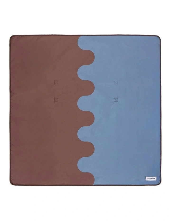 Luva Beach Mat in Ocean/Chocolate image 1