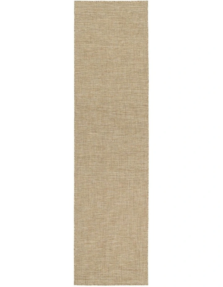 Dune Woven Indoor Outdoor Runner Rug in Natural Beige image 1