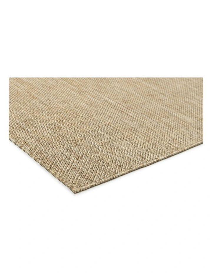 Dune Woven Indoor Outdoor Runner Rug in Natural Beige image 2