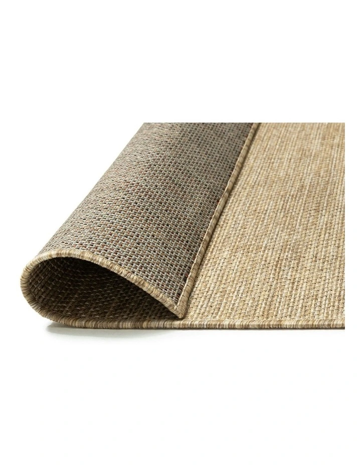 Dune Woven Indoor Outdoor Runner Rug in Natural Beige image 4