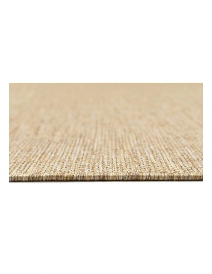 Dune Woven Indoor Outdoor Runner Rug in Natural Beige image 6