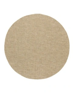 Dune Woven Indoor Outdoor Round Rug in Natural Beige
