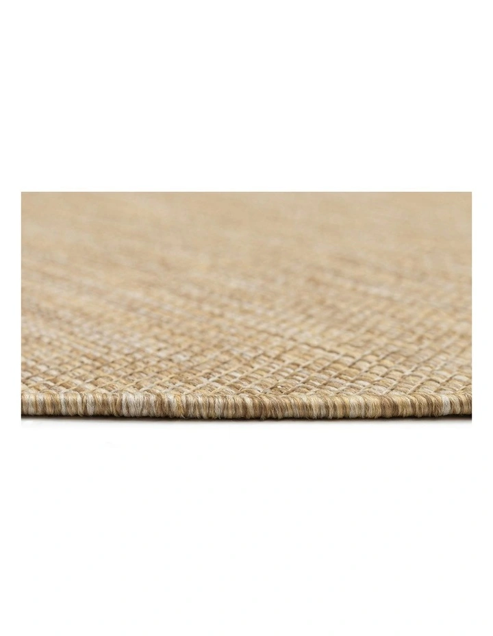 Dune Woven Indoor Outdoor Round Rug in Natural Beige image 5