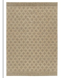 Cove Medallion Indoor Outdoor Rug in Sand Nude and Ash
