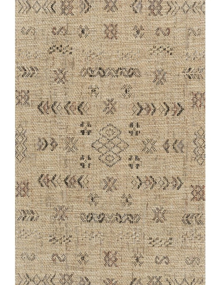 Loom Tribal Pattern Indoor Outdoor Runner Rug in Sand Beige and Stone image 5