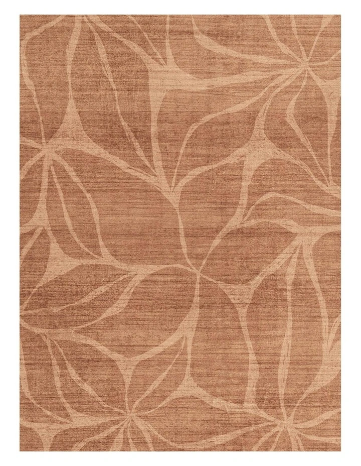 Sitar Floral Washable Rug in Rust image 5