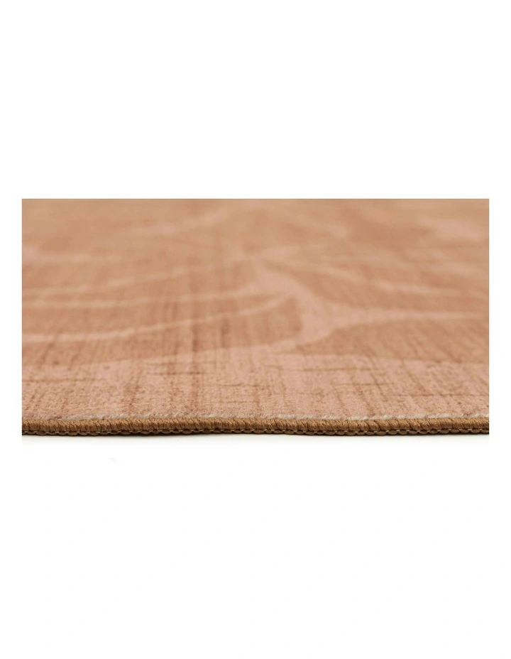 Sitar Floral Washable Rug in Rust image 6