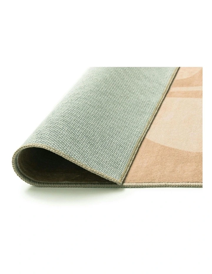 Ayesha Floral Washable Rug in Brown image 4