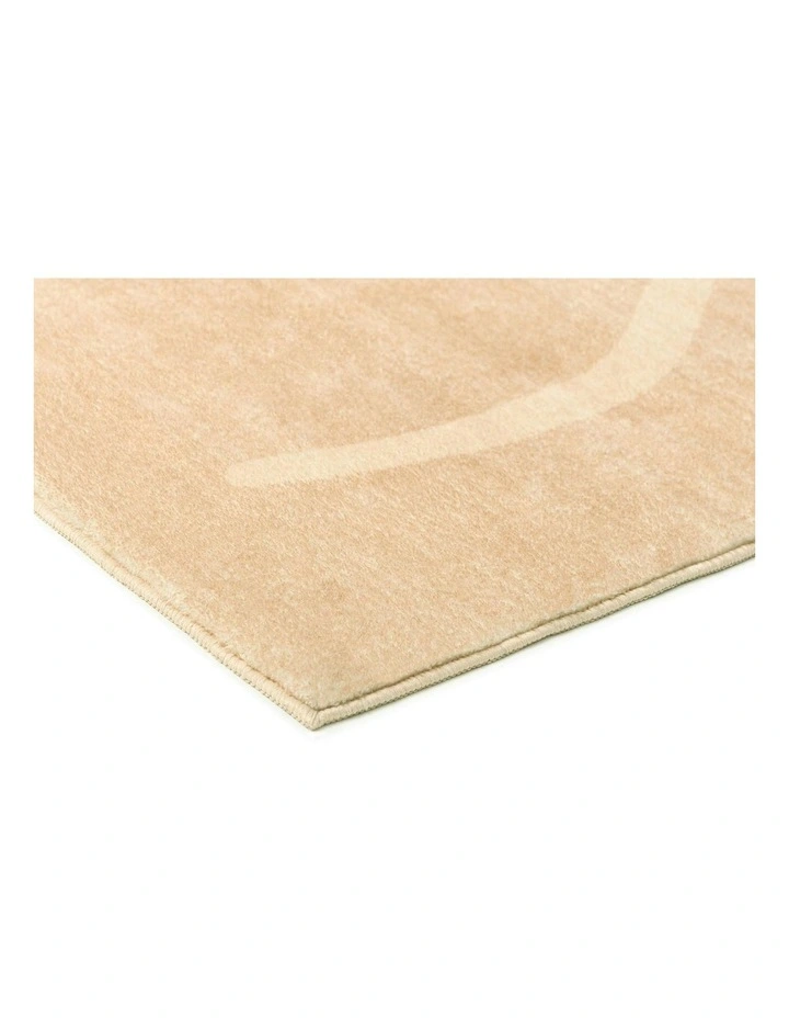 Larsa Abstract Washable Rug in Beige image 2