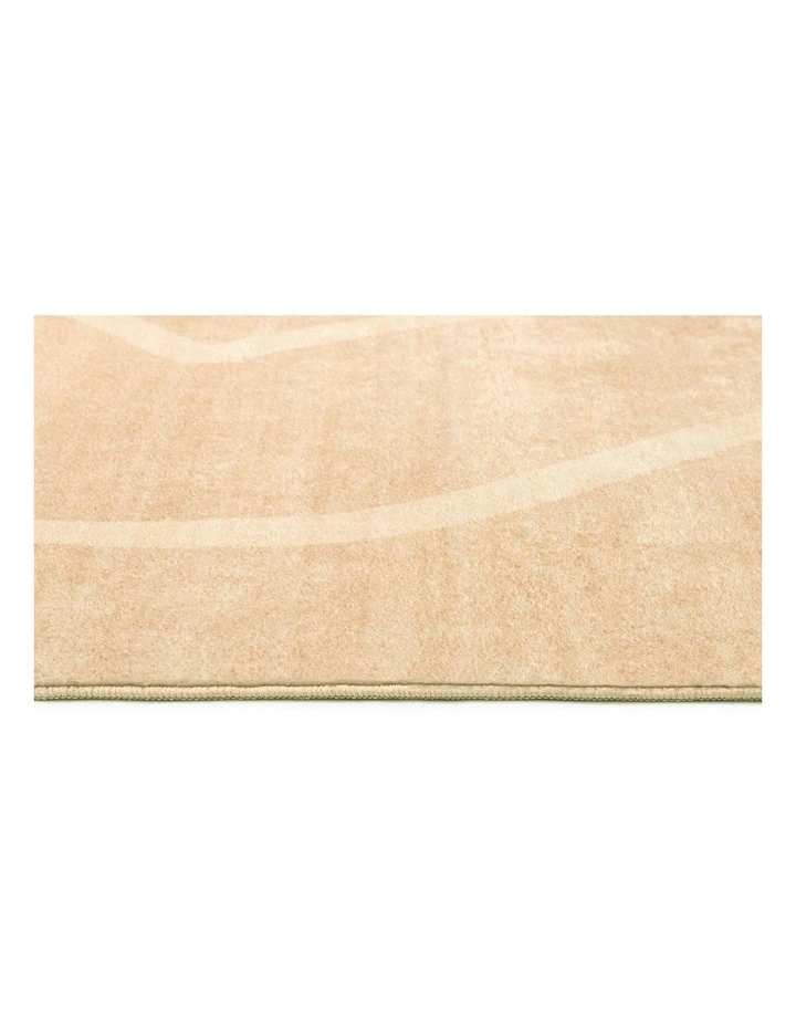 Larsa Abstract Washable Rug in Beige image 3