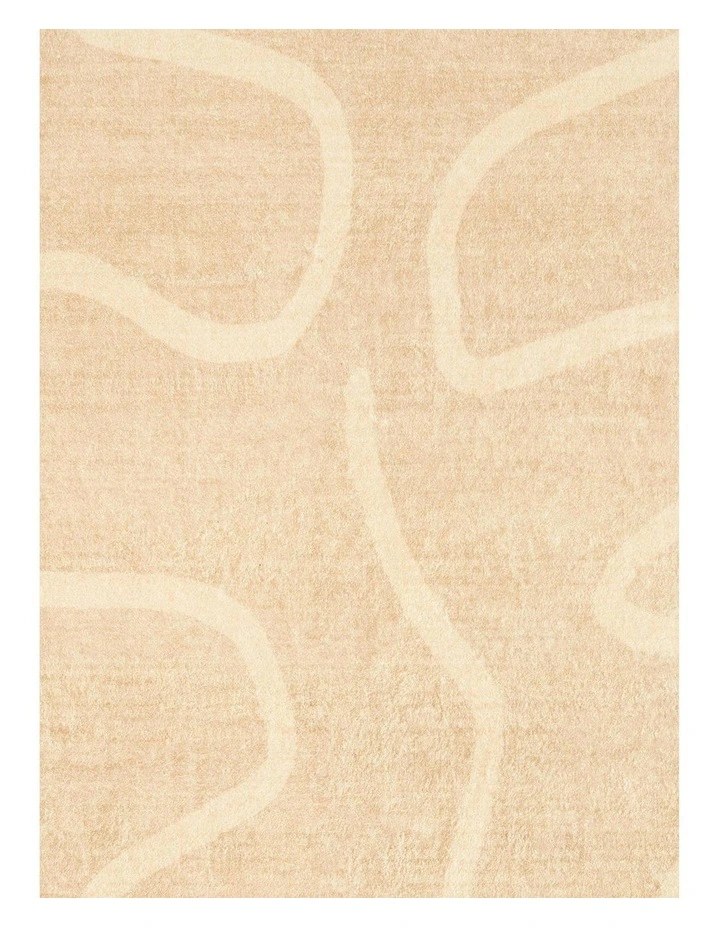 Larsa Abstract Washable Rug in Beige image 5