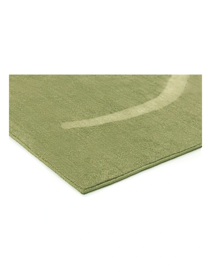 Odessa Abstract Washable Rug in Green image 2