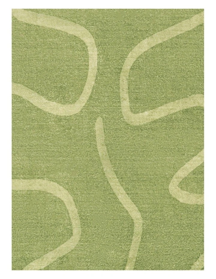 Odessa Abstract Washable Rug in Green image 5