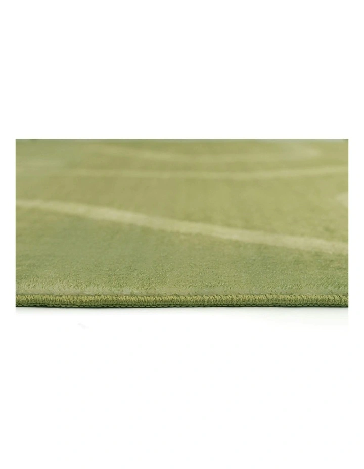 Odessa Abstract Washable Rug in Green image 6