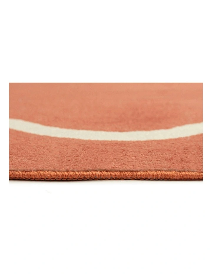 Gertrude Wiggle Bordered Washable Rug in Pink image 5