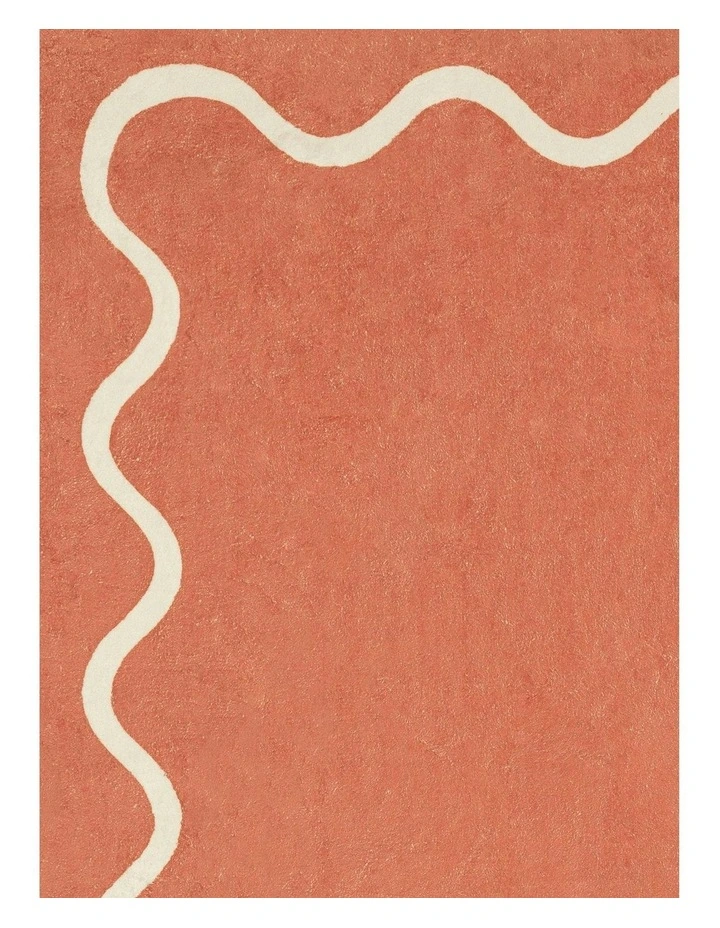 Gertrude Wiggle Bordered Washable Rug in Pink image 6
