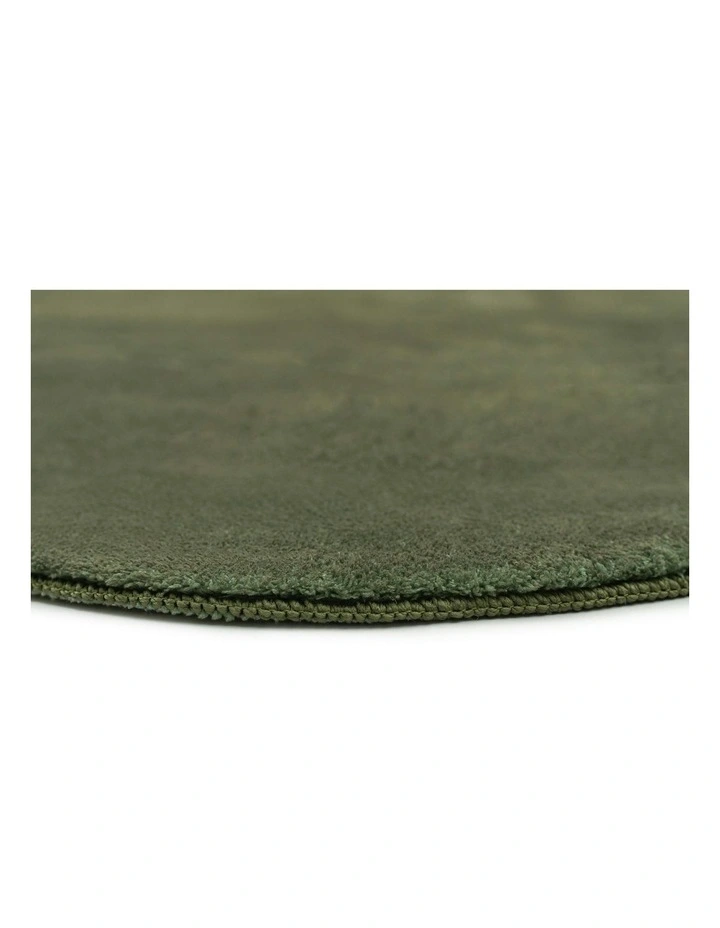 Sandara Scallop Washable Rug in Olive image 6