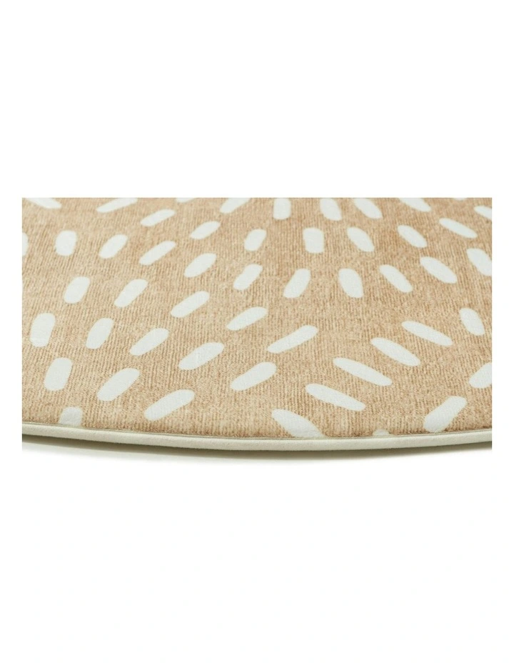 Eula Abstract Rollie Pollie Round Playmat in Beige and Light Beige image 2