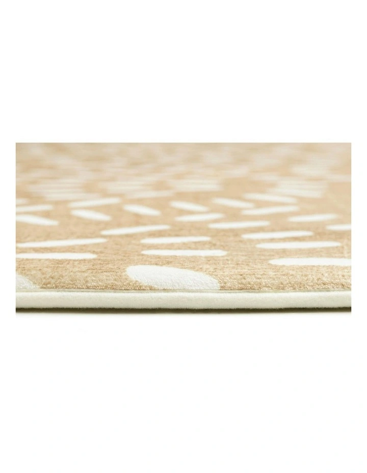 Eula Abstract Rollie Pollie Round Playmat in Beige and Light Beige image 5