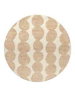 Lexa Abstract Rollie Pollie Round Playmat in Beige and Light Beige