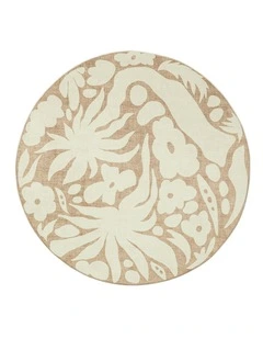 Calo Floral Rollie Pollie Round Playmat in Beige and Brown