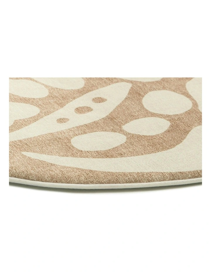 Calo Floral Rollie Pollie Round Playmat in Beige and Brown image 2