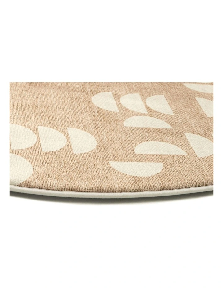 Alba Geometric Rollie Pollie Round Playmat in Beige/Ivory image 2
