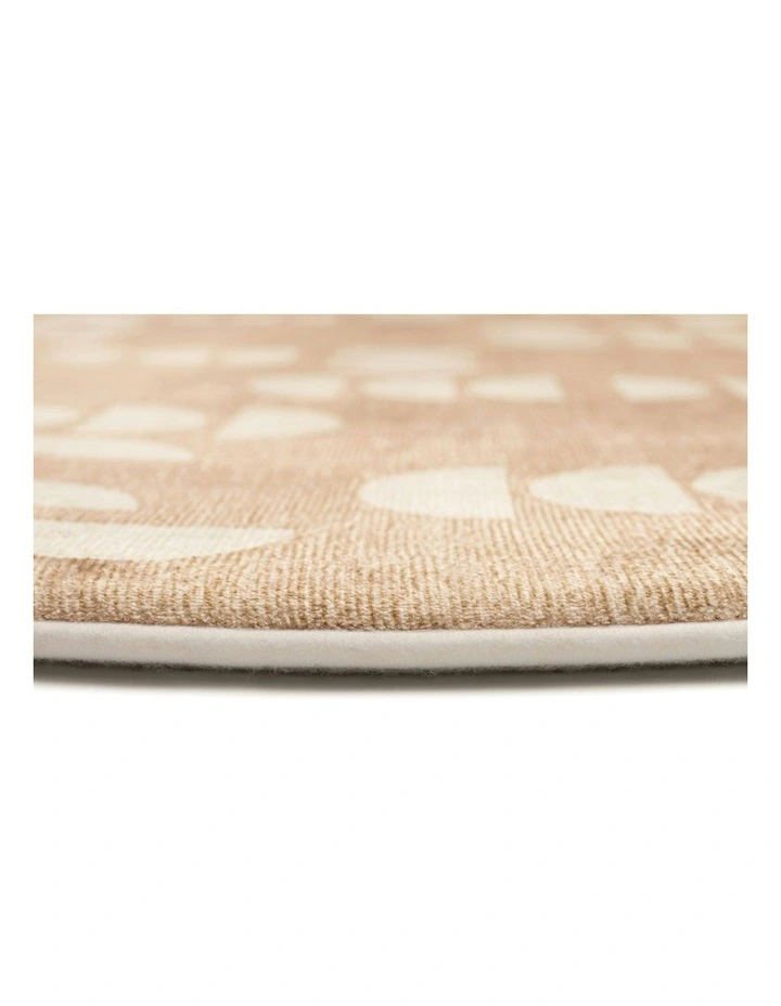 Alba Geometric Rollie Pollie Round Playmat in Beige/Ivory image 5