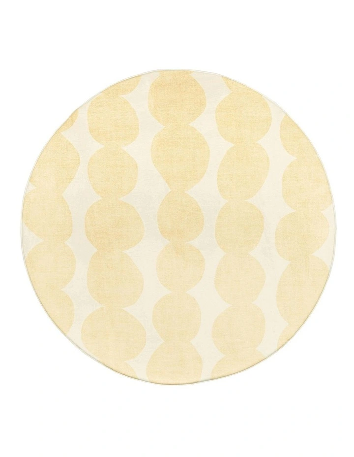 Cree Abstract Rollie Pollie Round Playmat in Yellow/Beige image 1