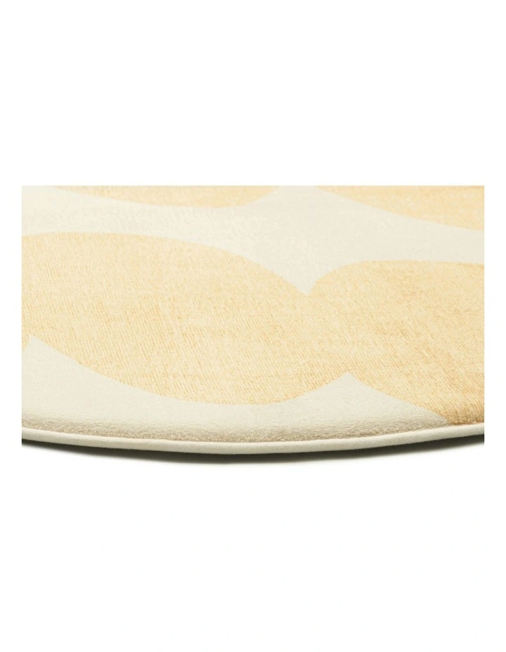 Cree Abstract Rollie Pollie Round Playmat in Yellow/Beige image 2