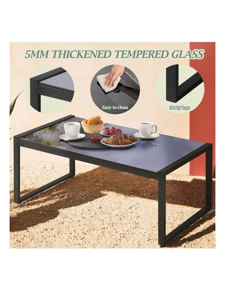 Groverdi Outdoor Wicker Dining Set Pieces in Brown/Beige image 7