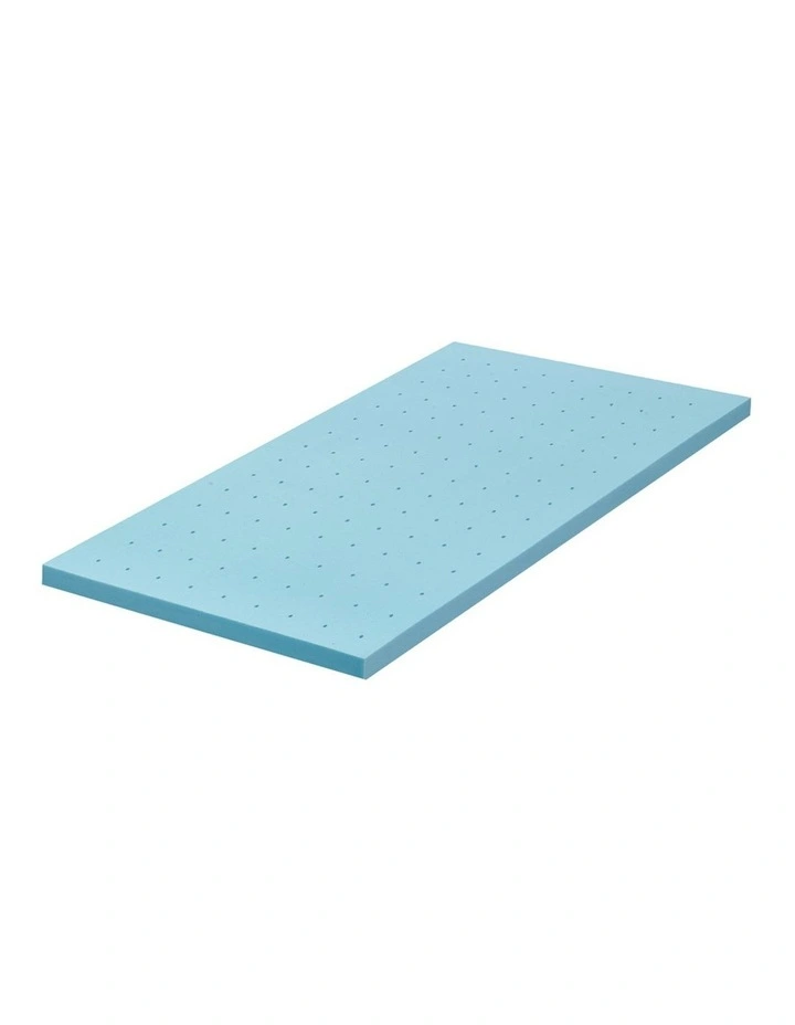 Memory Foam Mattress Topper Single 5cminBlue image 1